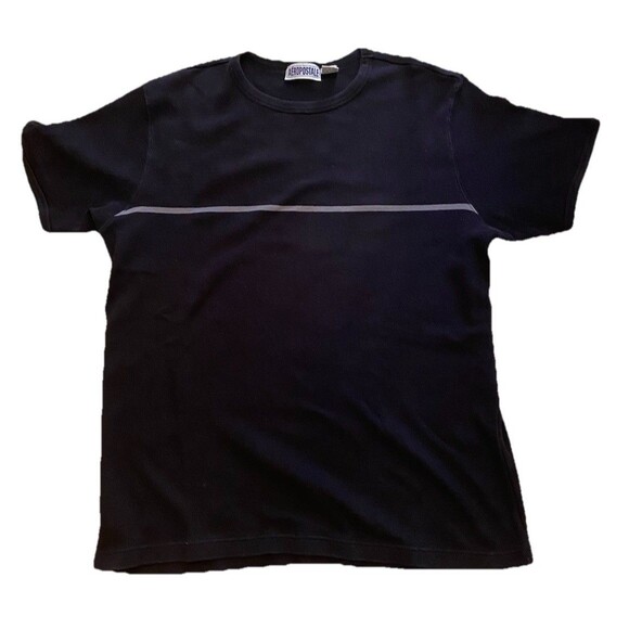 Aeropostale Black Round Neck Short Sleeve Pullover Men's T-Shirt XL - Picture 1 of 8